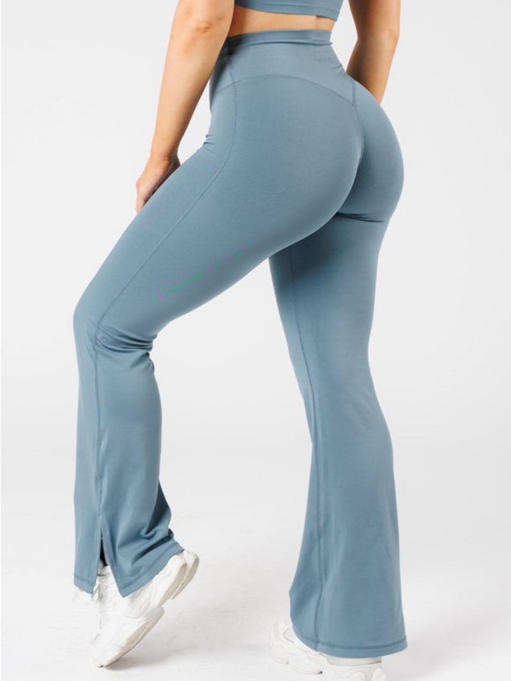 Paragon Fitwear Reluna Sculptseam Flare Leggings Slate Large 31โ High Rise